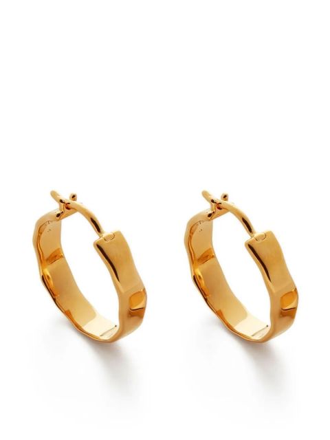 Monica Vinader Siren Muse wave hoop earrings - Gold - zdjęcie produktu nr 1