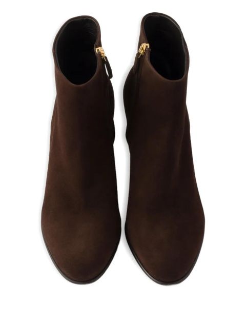 Prada 55mm side-zip leather boots - Brown