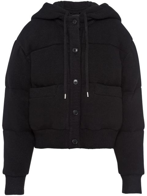 Prada wool-cashmere down jacket - Black - zdjęcie produktu nr 1