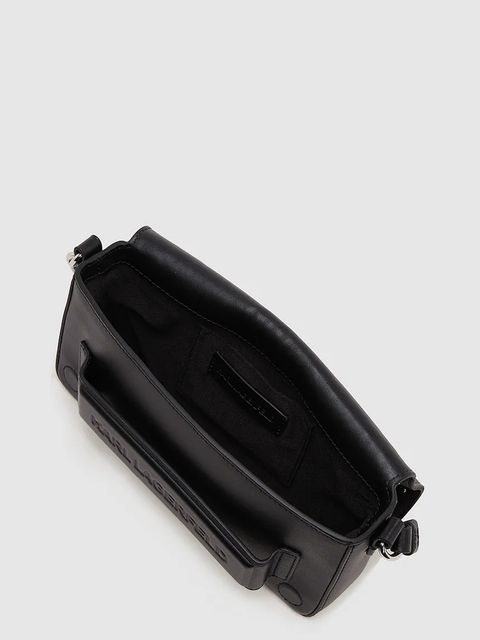 Karl Lagerfeld torebka skórzana kolor czarny A4W30083