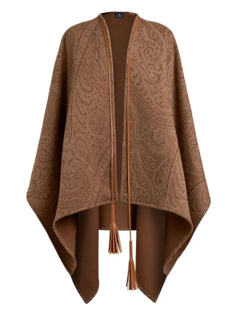 ETRO paisley jacquard cape - Brown - zdjęcie produktu nr 1