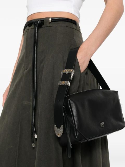 PINKO logo buckle shoulder bag - Black - zdjęcie produktu nr 2