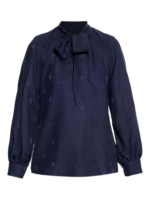 ETRO bow long-sleeved blouse - Blue - zdjęcie produktu nr 1