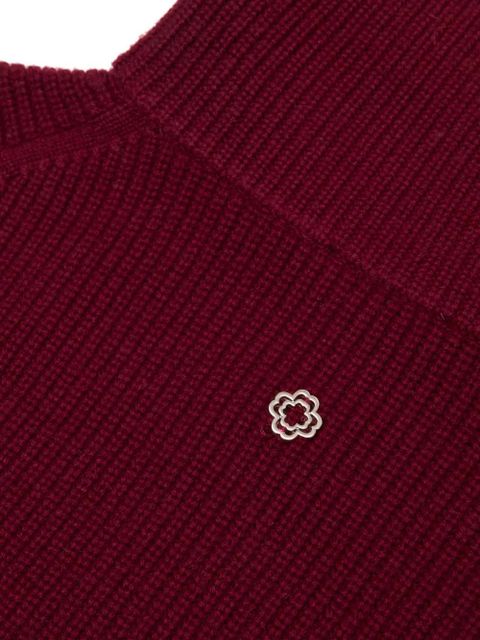 Maje zip-up collar - Red