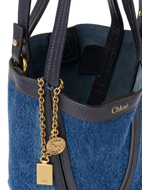 Chloé charm detail mini tote bag - Blue
