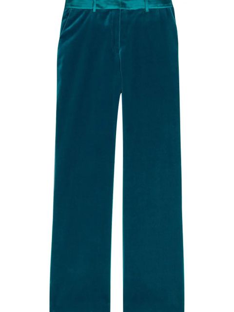 Rabanne straight-leg velvet trousers - Blue - zdjęcie produktu nr 2