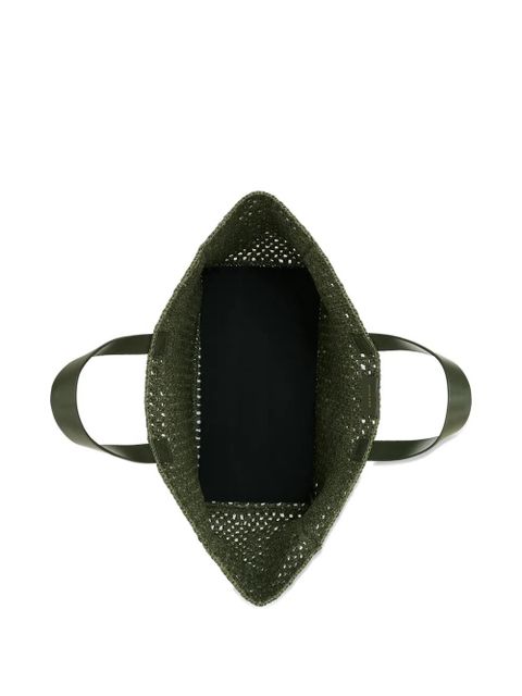 ANINE BING Rio logo appliqué tote bag - Green