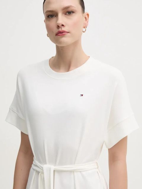 Tommy Hilfiger sukienka bawełniana kolor biały mini rozkloszowana WW0WW45520