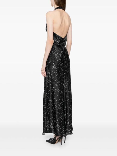 Reformation silk polka dot dress - Black