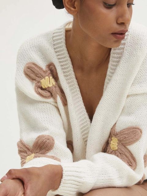 Answear.LAB kardigan z dodatkiem wełny damski kolor beżowy - zdjęcie produktu nr 1