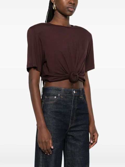 Magda Butrym knotted T-shirt - Brown