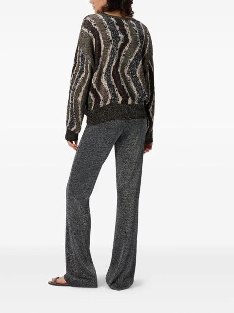 Missoni metallic-effect flared trousers - Grey