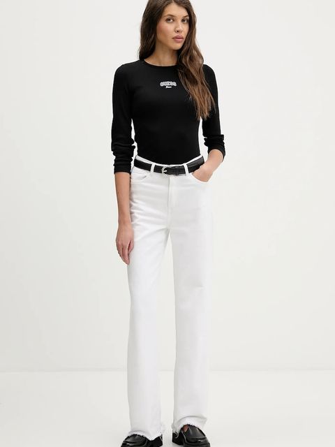 Guess Jeans longsleeve kolor czarny W6RP22 KA0H1 - zdjęcie produktu nr 2