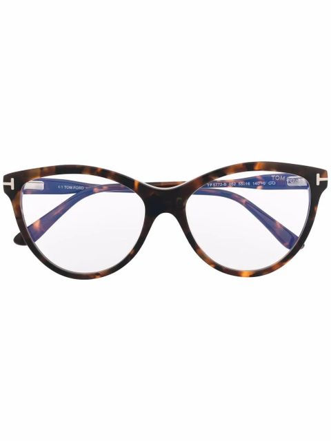 TOM FORD Eyewear detachable-frame cat-eye glasses - Brown - zdjęcie produktu nr 1