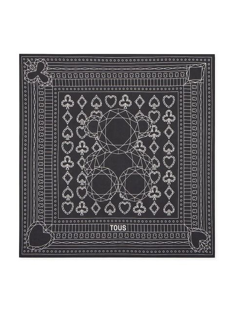 Tous apaszka damska kolor czarny wzorzysta 2002202633 - zdjęcie produktu nr 1