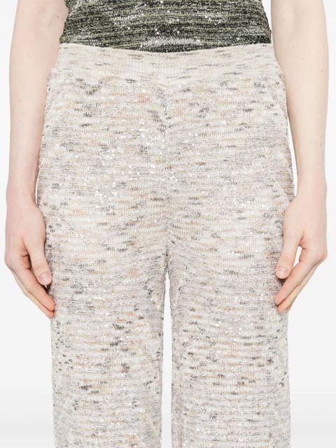Missoni sequinned flared trousers - Neutrals