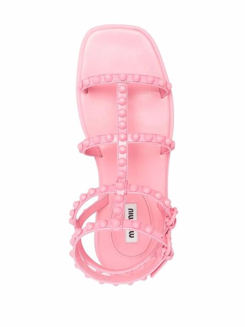 Miu Miu studded gladiator sandals - Pink