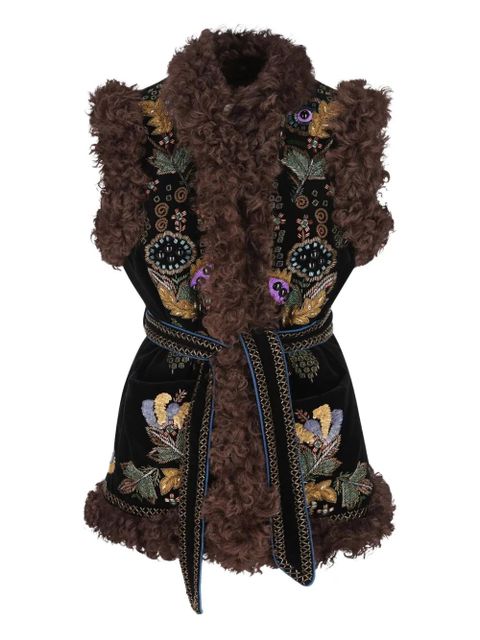 Valentino Garavani shearling sleeveless jacket - Black - zdjęcie produktu nr 1