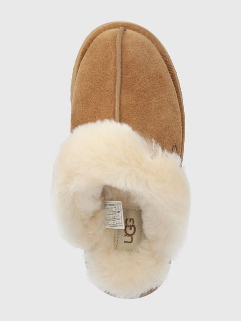 UGG kapcie zamszowe W Disquette kolor brązowy