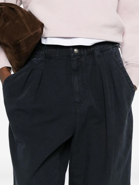 MARANT ÉTOILE Neriah pleated buckle trousers - Black