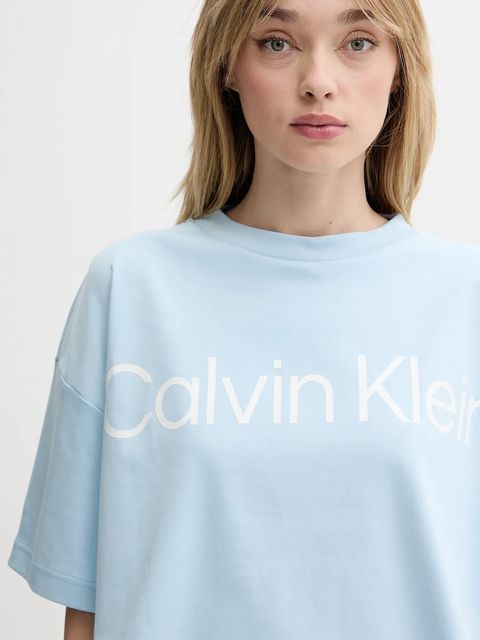 Calvin Klein t-shirt bawełniany damski kolor niebieski LV044C903G - zdjęcie produktu nr 2