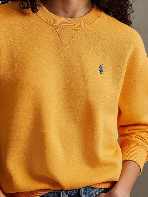 Polo Ralph Lauren bluza damska kolor żółty gładka 211971697