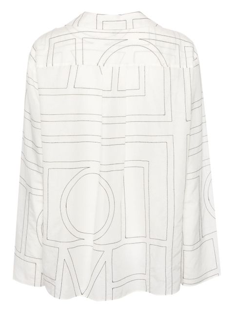 TOTEME monogram-embroidered shirt - White