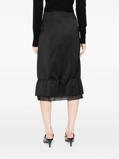 TOTEME satin midi skirt - Black