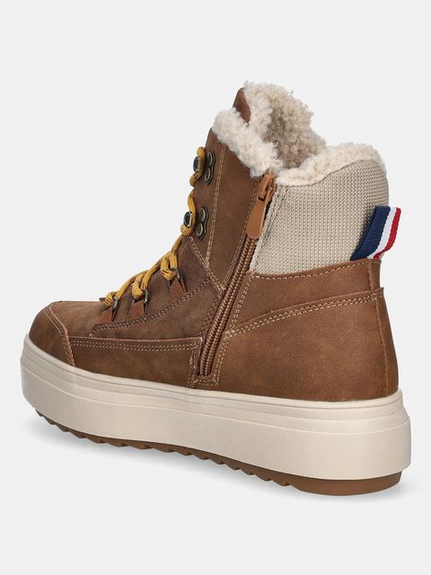 U.S. Polo Assn. botki ICY007 damskie kolor brązowy na płaskim obcasie ocieplone ICY007W/EUH1 - zdjęcie produktu nr 2