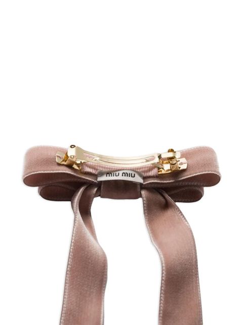 Miu Miu lettering-logo hair clip - Pink - zdjęcie produktu nr 2