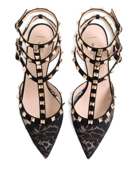 Valentino Garavani 65mm Rockstud lace stud pumps - Black - zdjęcie produktu nr 2