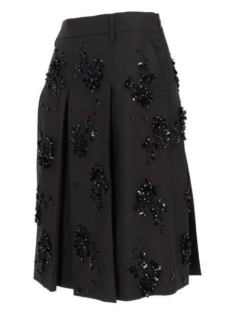 Miu Miu pleated embellished skirt - Black - zdjęcie produktu nr 2