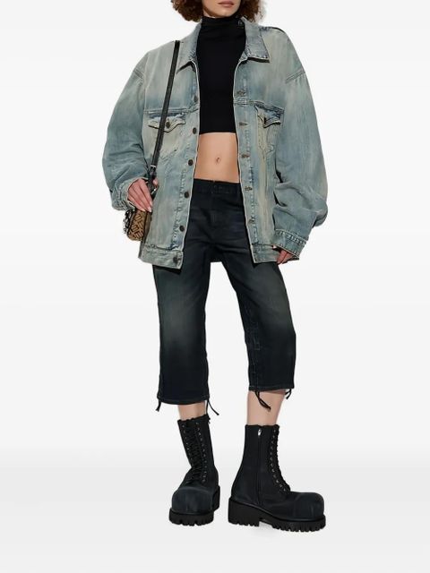 Balenciaga distressed detail denim jacket - Blue - zdjęcie produktu nr 2