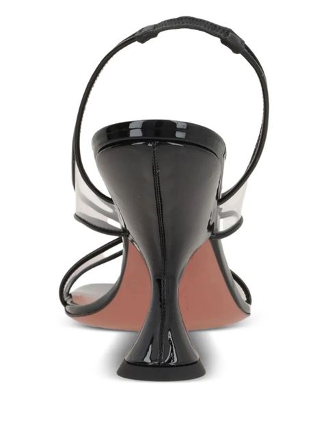 Amina Muaddi 90mm Lena sculpted-heel heeled sandals - Black - zdjęcie produktu nr 2