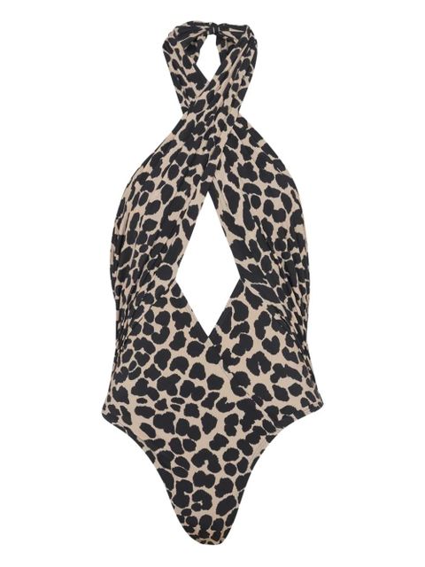 Balmain leopard-print swimsuit - Neutrals - zdjęcie produktu nr 1