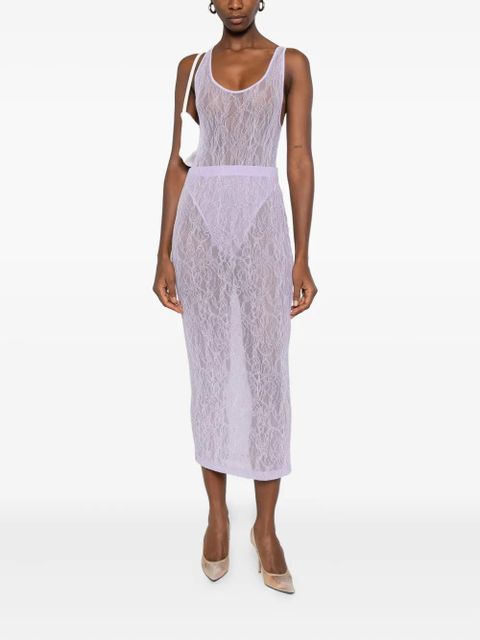 WARDROBE.NYC lace tube midi skirt - Purple - zdjęcie produktu nr 2