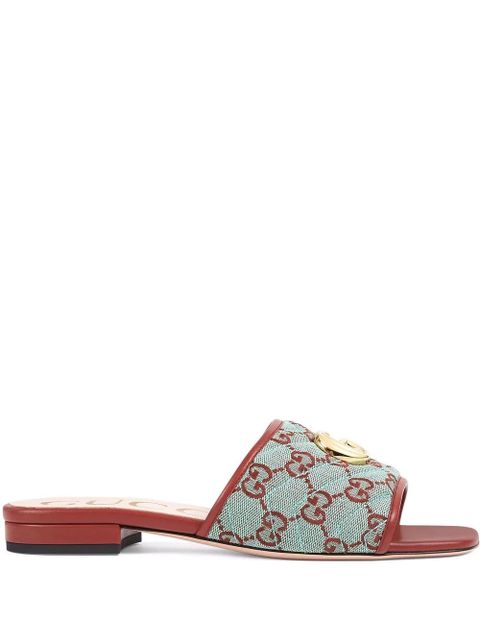 Gucci GG plaque slides - Blue - zdjęcie produktu nr 1