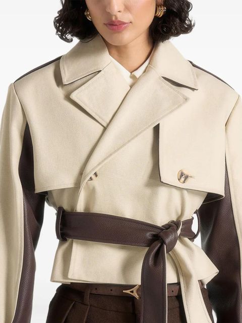 Manière De Voir Lelia lapel belted jacket - Neutrals - zdjęcie produktu nr 2