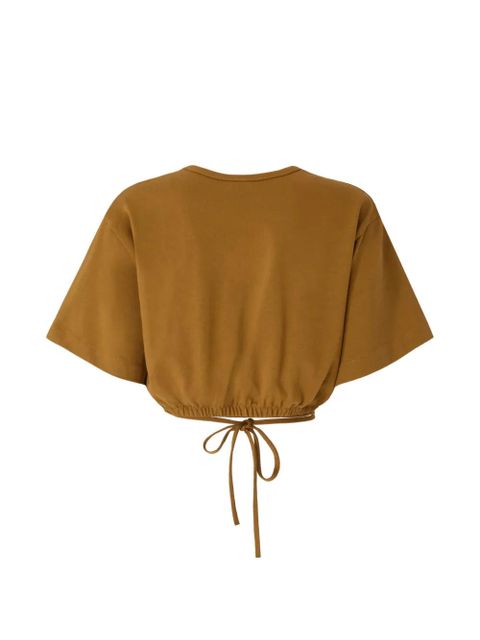 PINKO tie-waist cropped top - Neutrals - zdjęcie produktu nr 2