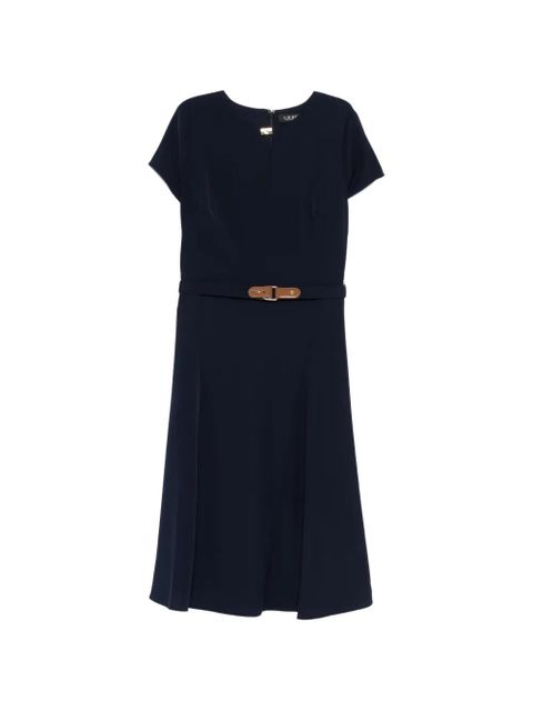 Lauren Ralph Lauren belted A-line midi dress - Blue - zdjęcie produktu nr 1