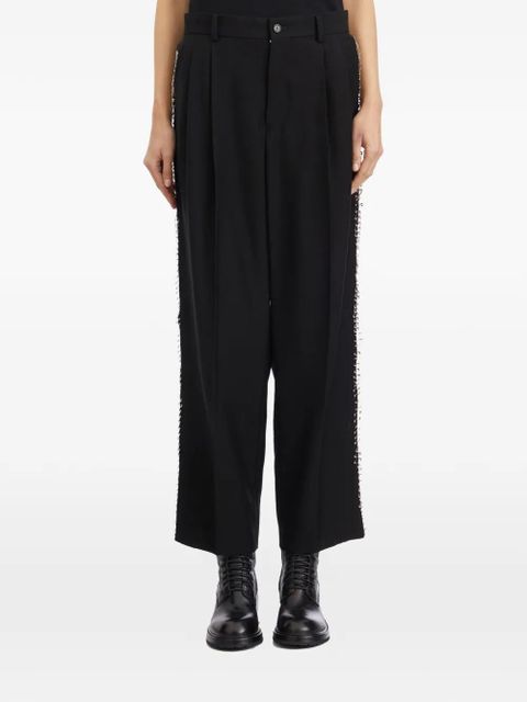 Comme Des Garçons safety-pin cropped trousers - Black - zdjęcie produktu nr 1
