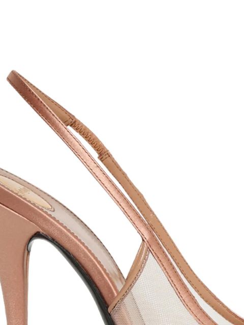 Saint Laurent Anita mesh slingback pumps - Pink - zdjęcie produktu nr 2