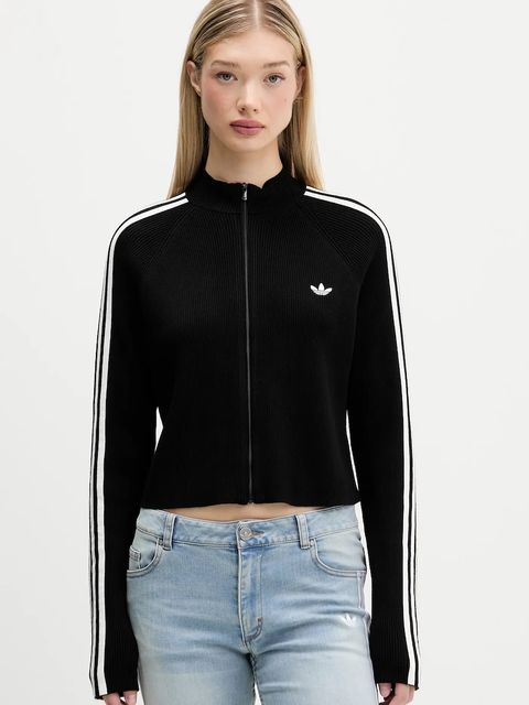 adidas Originals kardigan Slim Knit Tt damski kolor czarny JY2597 - zdjęcie produktu nr 1