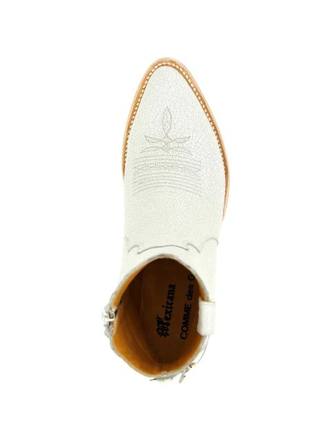 Comme Des Garçons X Mexicana embroidery charm-ankle boots - White