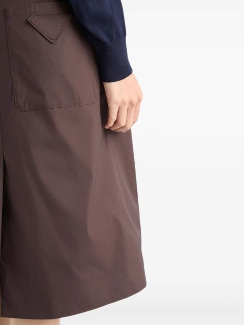 Prada poplin wrap skirt - Brown