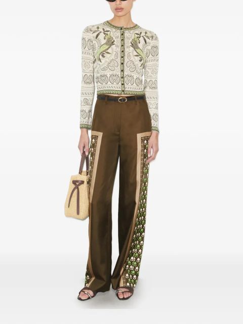 Tory Burch printed wool cardigan - Neutrals - zdjęcie produktu nr 2