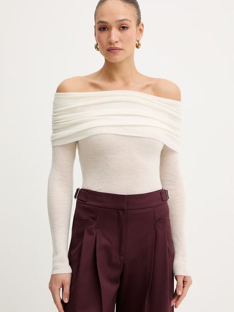 BOSS Orange sweter z dodatkiem wełny C Falmon