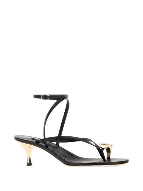 Casadei crystal-embellished wrap-around sandals - Black - zdjęcie produktu nr 2
