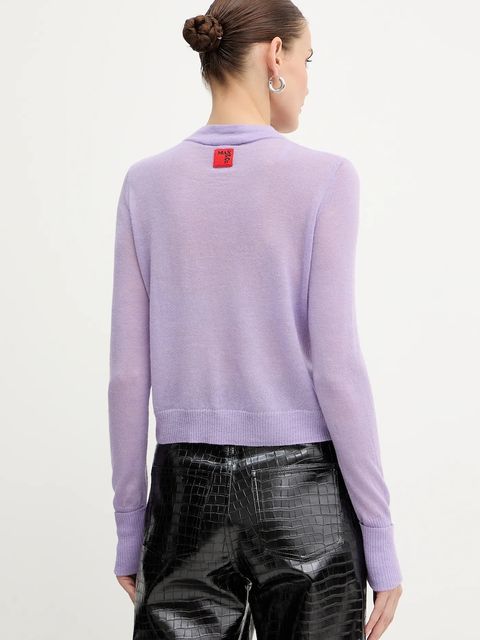 MAX&Co. kardigan z wełną kolor fioletowy lekki 2526346033200