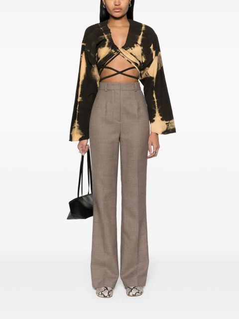 Nanushka Carillo high-waist slim-fit wool trousers - Brown - zdjęcie produktu nr 2